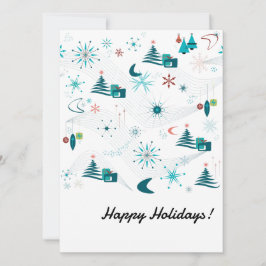 Retro A Go-Go Weihnachts-Weihnachtskarte Feiertagskarte