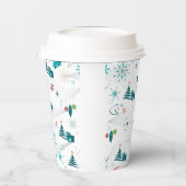 Retro A Go-Go-Weihnachtsbecher Pappbecher (Links)