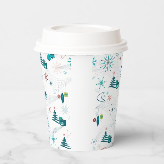 Retro A Go-Go-Weihnachtsbecher Pappbecher (Links)