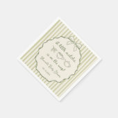 Retro A Little Matcha Tea Baby Dusche Serviette (Ecke)