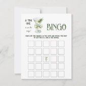 Retro A Tini One Martini Baby Shower Bingo Game Mitteilungskarte (Vorderseite)