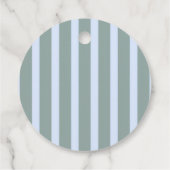 Retro A Tini One Martini Blue Bow Boy Baby Shower Geschenkanhänger (Rückseite)