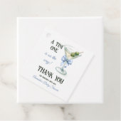 Retro A Tini One Martini Blue Bow Boy Baby Shower Geschenkanhänger (Beispiel)