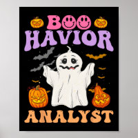 Retro Aba Therapeut Bcba Halloween Ghost Boo Havio