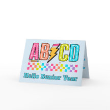 Retro ABCD Alphabet Blitz Rückkehr zur Schule