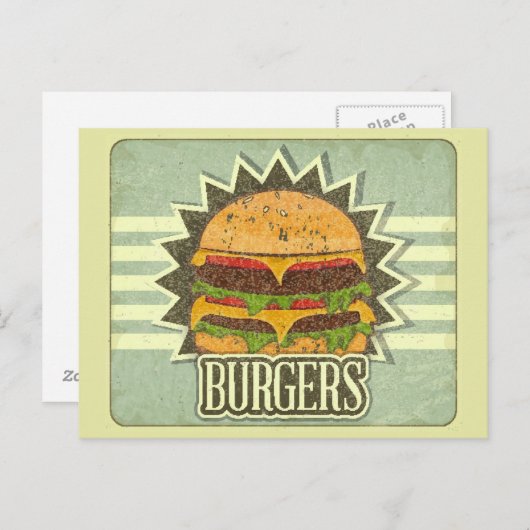 Retro-Abdeckung für das Schnellmenü Postkarte (Vorne/Hinten)