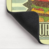 Retro Abdeckung für Schnellimbiss-Menü Mousepad (Ecke)