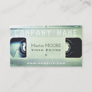 Retro Abdeckung heller Licht-VHS-Kassette Visitenkarte