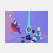 Retro-Abend an der Zuhause Door Mat Fußmatte (Vorderseite)