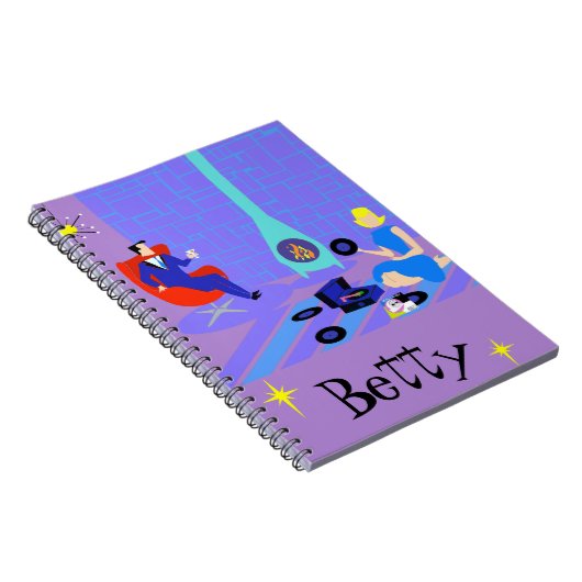 Retro Abends-zu Hause Notizbuch Notizblock (Rechte Seite)