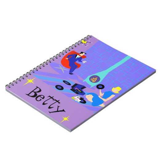 Retro Abends-zu Hause Notizbuch Notizblock (Linke Seite)