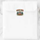 Retro-Abenteuer-Camping-Aufkleber Runder Aufkleber (Tasche)
