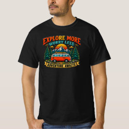 Retro-Abenteuer-Camping-T-Shirt  T-Shirt