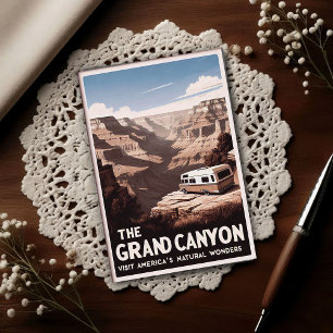 Retro-Abenteuer Grand Canyon Postkarte