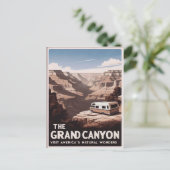 Retro-Abenteuer Grand Canyon Postkarte (Stehend Vorderseite)