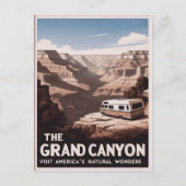 Retro-Abenteuer Grand Canyon Postkarte (Vorderseite)
