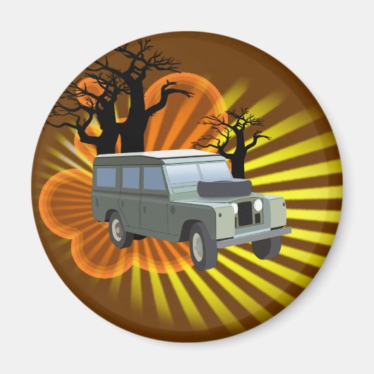 Retro-Abenteuer Magnet (Vorne)