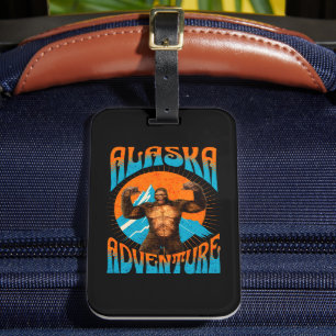 Retro-Abenteuer Sasquatch-Berg Alaska Gepäckanhänger