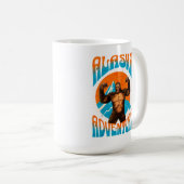 Retro-Abenteuer Sasquatch-Berg Alaska Kaffeetasse (VorderseiteRechts)