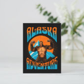 Retro-Abenteuer Sasquatch-Berg Alaska Postkarte (Stehend Vorderseite)