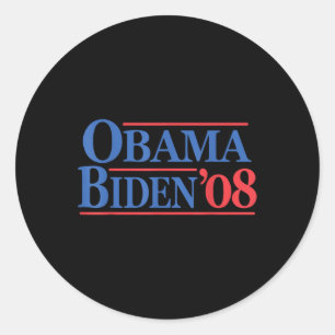Retro abgenutzt Vintage Obama Biden 08 Kampagne Runder Aufkleber