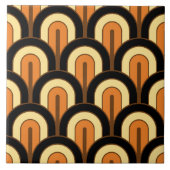 Retro abgestufter geometrischer Fächer Fliese (Vorderseite)