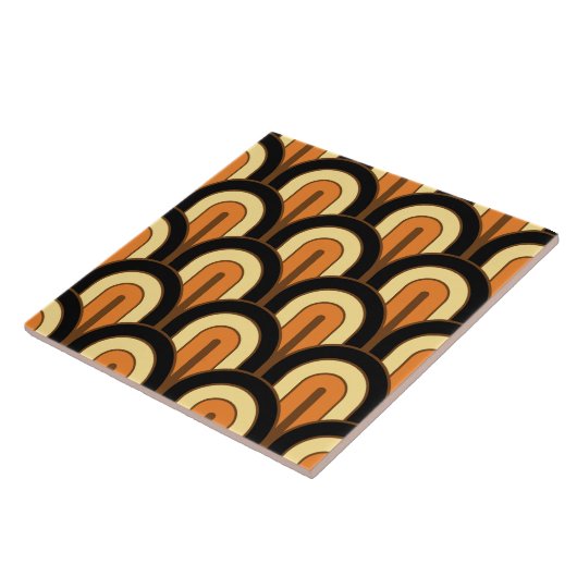Retro abgestufter geometrischer Fächer Fliese (Seite)
