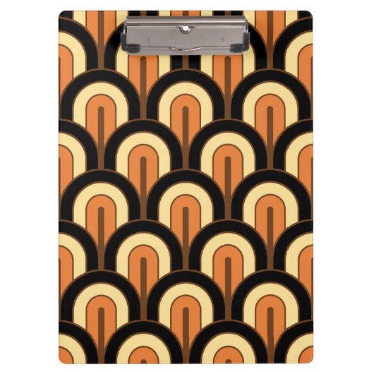Retro abgestufter geometrischer Fächer Klemmbrett (Vorderseite)