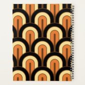 Retro abgestufter geometrischer Fächer Muster Planer (Rückseite)