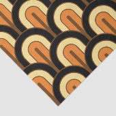 Retro abgestuftes geometrisches Fächer-Muster Seidenpapier (Ausschnitt)