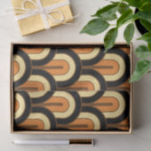 Retro abgestuftes geometrisches Fächer-Muster Seidenpapier (Geschenk)