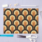 Retro abgestuftes geometrisches Fächer-Muster Seidenpapier (Handwerk)