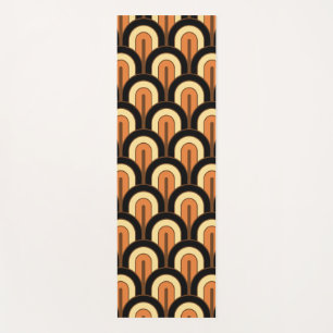 Retro abgestuftes geometrisches Fächer-Muster Yogamatte