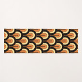 Retro abgestuftes geometrisches Fächer-Muster Yogamatte (Vorderseite (Horizontal))