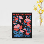 Retro Ablehnende Könige seit 1776 Boho Floral Wome Karte (Gelbe Blume)