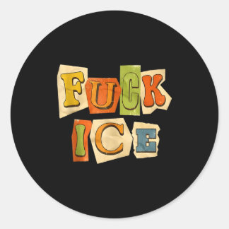 Retro abolish ice funny f ice for men women runder aufkleber
