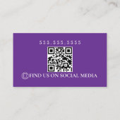 Retro Abschleppdienst Logo QR Code Visitenkarte (Rückseite)