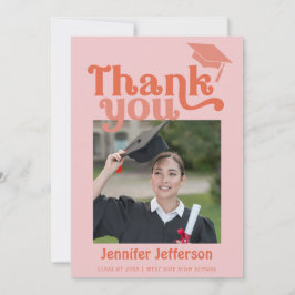 Retro-Abschluss Danke, Fotokarte Feiertagskarte