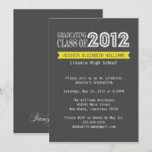 Retro-Abschluss Einladung (Vorne/Hinten)