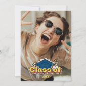 Retro Abschluss Farbiges Foto Party Einladung (Vorderseite)