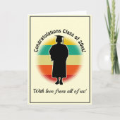 Retro Abschluss Graduate Cap & Gown Girl Ca Karte (Vorderseite)