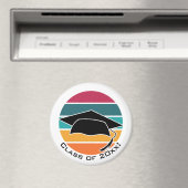 Retro Abschluss Graduate Cap Mortarboard Magnet (In Situ (Geschirrspüler))