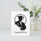 Retro Abschluss Herzlichen Glückwunsch Postkarte (Stehend Vorderseite)