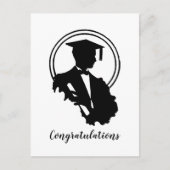 Retro Abschluss Herzlichen Glückwunsch Postkarte (Vorderseite)