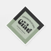 Retro-Abschluss mit hellfarbenem Grün Serviette (Ecke)