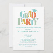 Retro-Abschlussfeier Einladung (Rückseite)