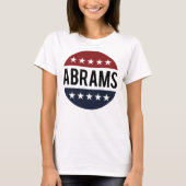 Retro Abstimmung Stacey Abrams Knopf-Shirt T-Shirt (Vorderseite)
