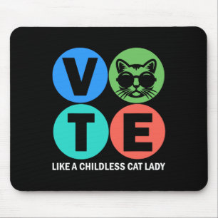 Retro-Abstimmung wie eine kinderlose Katzen-Lady w Mousepad