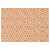 Retro Abstrablau und Orange Daisies Muster Tischdecke (Vorderseite (Horizontal))