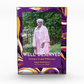 Retro Abstract African Black Mom Retirement Gift Fotoblock (Vorderseite)